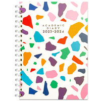B5 Terrazzo Abstract 2023-2024 Day a Page Academic Diary