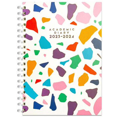 B5 Terrazzo Abstract 2023-2024 Day a Page Academic Diary image number 1