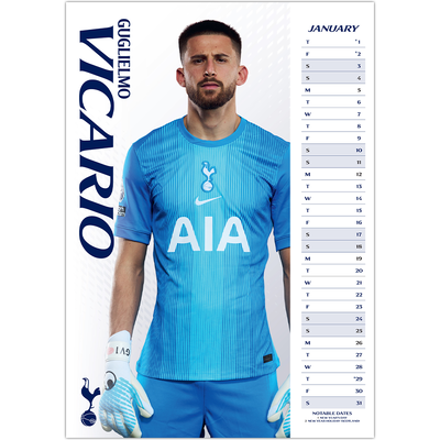 Tottenham Hotspur FC 2026 A3 Calendar image number 2