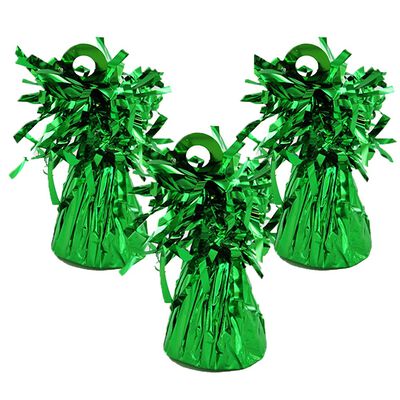 Green Tinsel Balloon Weights: Pack of 3 image number 1