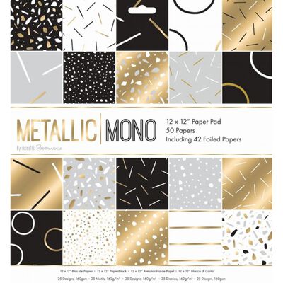 Metallic Mono Paper Pad 12x12 Inch image number 1