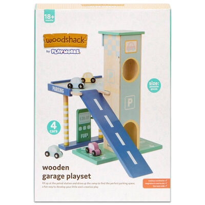 PlayWorks Wooden Garage Playset image number 3