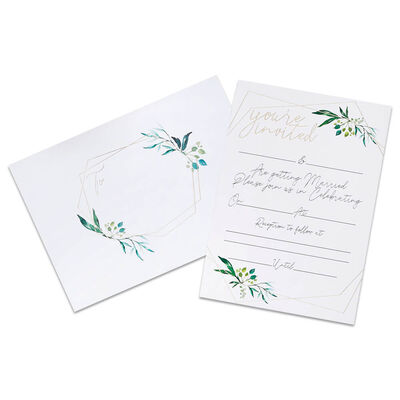 Gold Geometric Wedding Invites Bundle image number 2