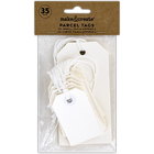 White Parcel Tags - 35 Pack image number 1