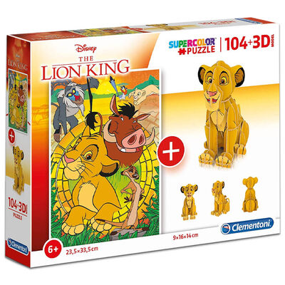 The Lion King 104 Piece 3D Puzzle Model image number 1