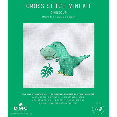Mini Cross Stitch Kit: Dinosaur image number 1