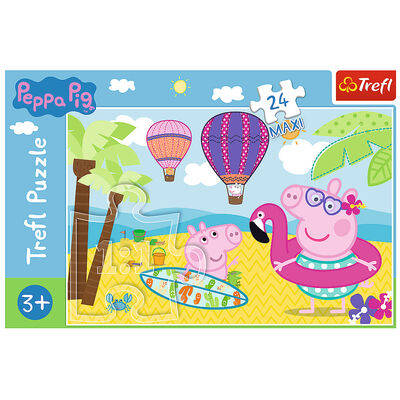 24 Piece Peppa Pig Beach Jigsaw Puzzle image number 2