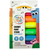 Chunky Neon Paint Sticks: Pack of 6
