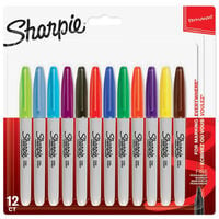 Sharpie Fine Point Markers: Pack of 12