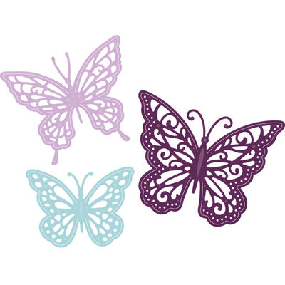 CC Vintage Lace Metal Die - Kaleidoscope of Butterflies image number 2