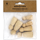 Wooden Dolls: Pack of 6 image number 1