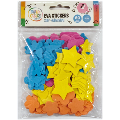 Assorted EVA Sticker Shapes: Pack of 60 image number 1