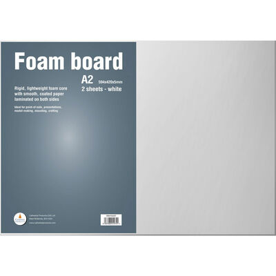 A2 White Foamboard Sheets - Pack of 2 image number 1