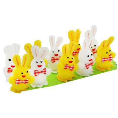 Fuzzy Easter Bunnies - 10 Pack image number 2
