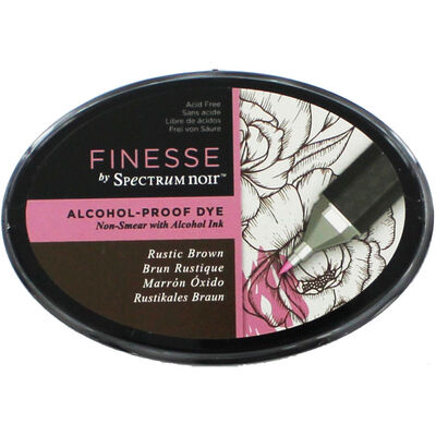 Finesse by Spectrum Noir Alcohol Proof Dye Inkpad - Rustic Brown image number 1