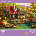 Riverside Cottage 500 Piece Jigsaw Puzzle image number 1