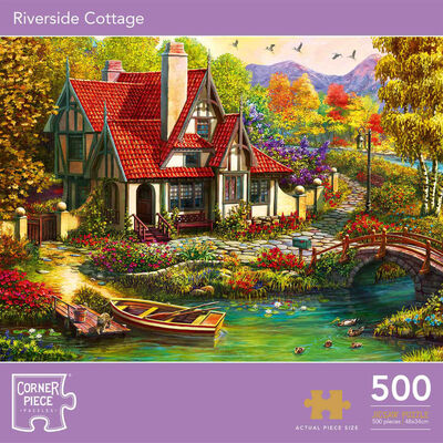 Riverside Cottage 500 Piece Jigsaw Puzzle image number 1