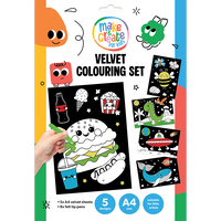 Velvet Colouring Set: Food and Animals