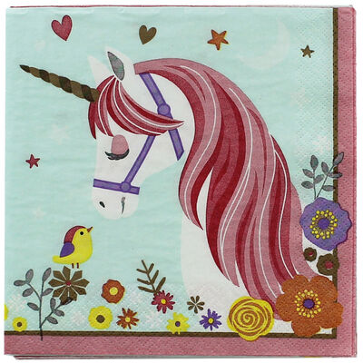 Magical Unicorn Party Napkins - 16 Pack image number 1