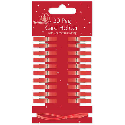 Metallic Christmas Card Holder: Assorted image number 2