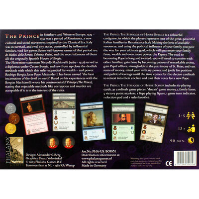 The Prince - The Struggle Of House Borgia Strategy Card Game image number 4