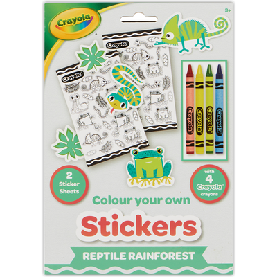 Crayola Colour Your Own Stickers: Reptile Rainforest image number 1
