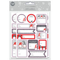 Christmas Self Adhesive Gonk Sticker Gift Labels: Pack of 120
