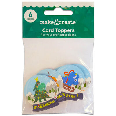 Dex the Dinosaur Snow Globe Card Toppers: Pack of 6 image number 1
