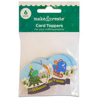Dex the Dinosaur Snow Globe Card Toppers: Pack of 6