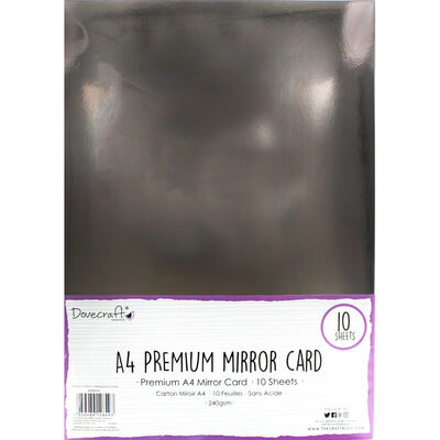 Dovecraft Essentials A4 Mirror Card - Gun Metal - 10 Sheets image number 1