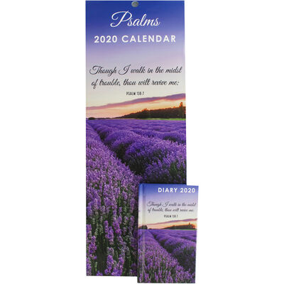 Psalms Slim 2020 Calendar and Diary Set image number 1