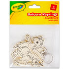 Crayola Wooden Keyrings: Assorted Unicorns image number 1