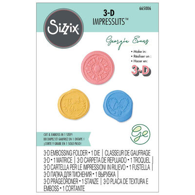 Sizzix 3D Impresslits Embossing Folder: Wax Seals image number 1