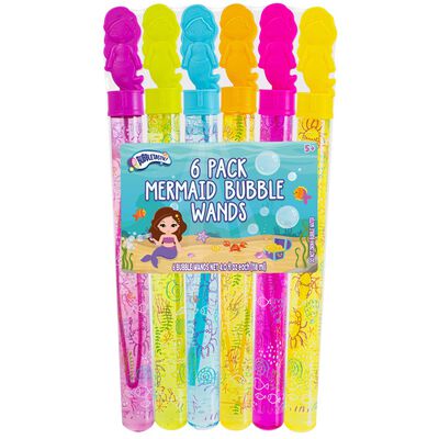 Mermaid Bubble Wands: Pack of 6 From 0.50 GBP | The Works