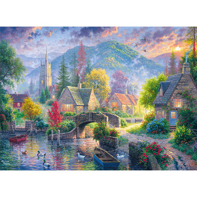 Village at Dusk 500 Piece Jigsaw Puzzle image number 2