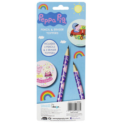 Peppa Pig Pencil and Eraser Topper Set - 2 Pack image number 4