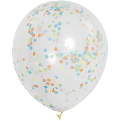 Multi Confetti Balloons - 6 Pack image number 2