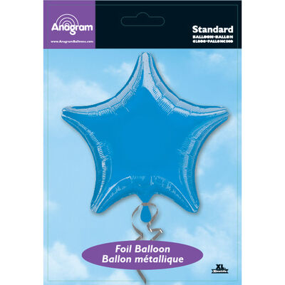 18 Inch Blue Star Helium Balloon image number 2