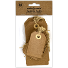 Kraft Parcel Tags: Pack of 35 image number 1