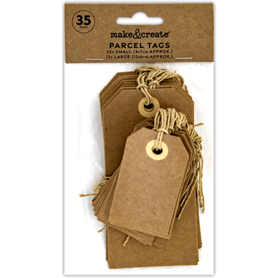 Kraft Parcel Tags: Pack of 35 image number 1