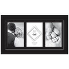 Black 3 Aperture Photo Frame: 4&rdquo; x 6&rdquo; image number 1