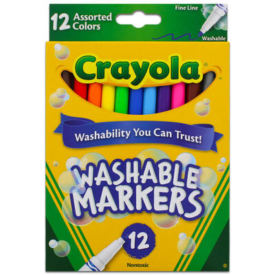 Crayola Washable Markers: Pack of 12 image number 1