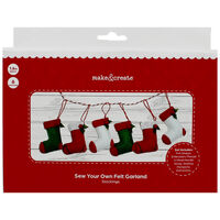 Sew Your Own Christmas Felt Garland: Stockings