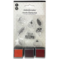 Hello Autumn Acrylic Stamp & Ink Set