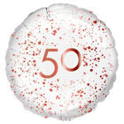 18 Inch Rose Gold 50th Helium Balloon image number 1