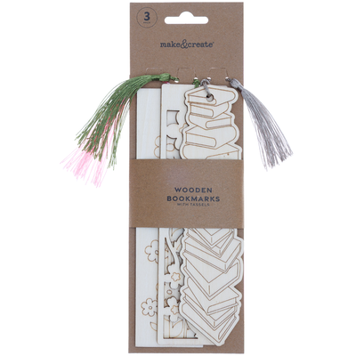 Wooden Bookmarks with Tassels: Pack of 3 image number 3