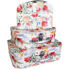 Watercolour Floral Storage Suitcases: Set of 3 image number 1