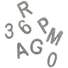 Silver Glitter Alphabet Stickers image number 2