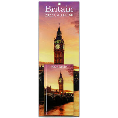 2022 Slim Calendar and Diary Set: Britain image number 1