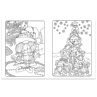 Gnomes at Christmas Colouring Book image number 3
